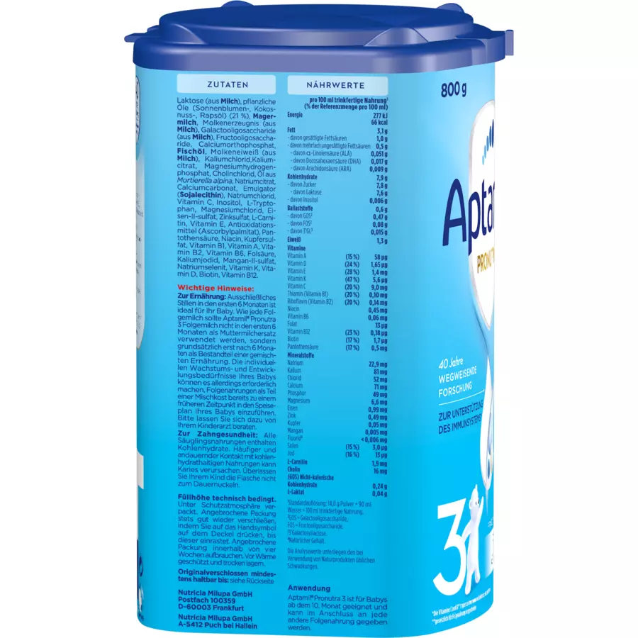 Aptamil Folgemilch Pronutra ADVANCE 3 800 g nach dem 10. Monat