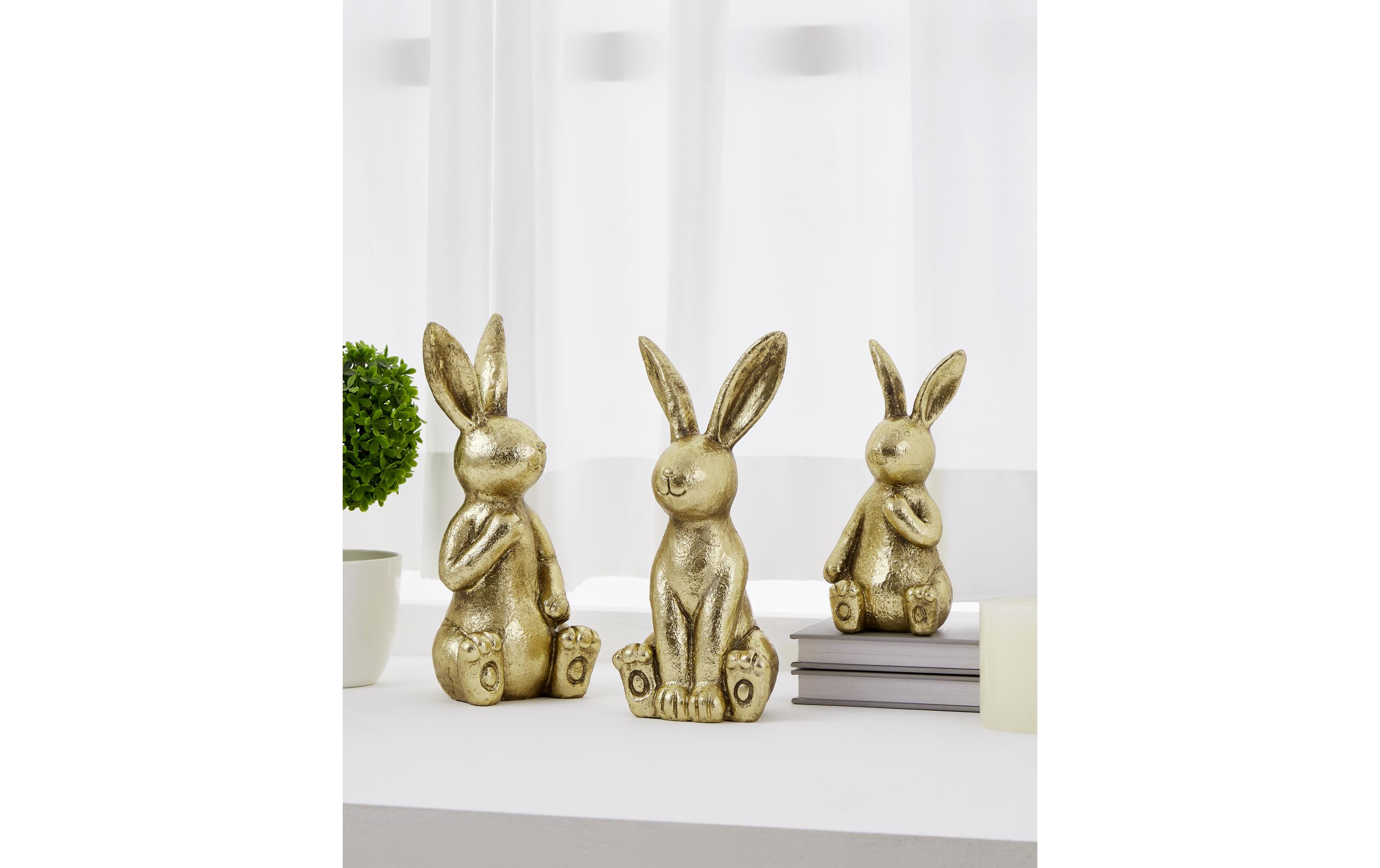 Hase Chilandy 25.5 cm, GoldHasenfigur