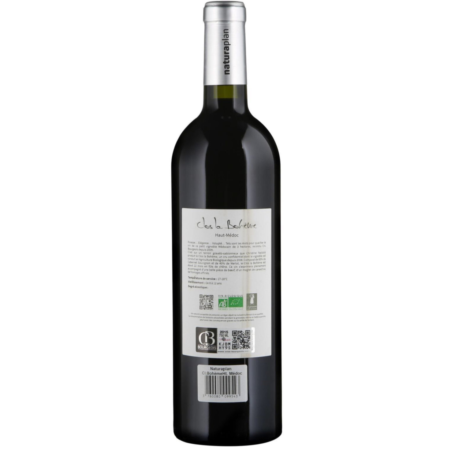 Naturaplan Bio Haut-Médoc AOC Clos la Bohème -75cl