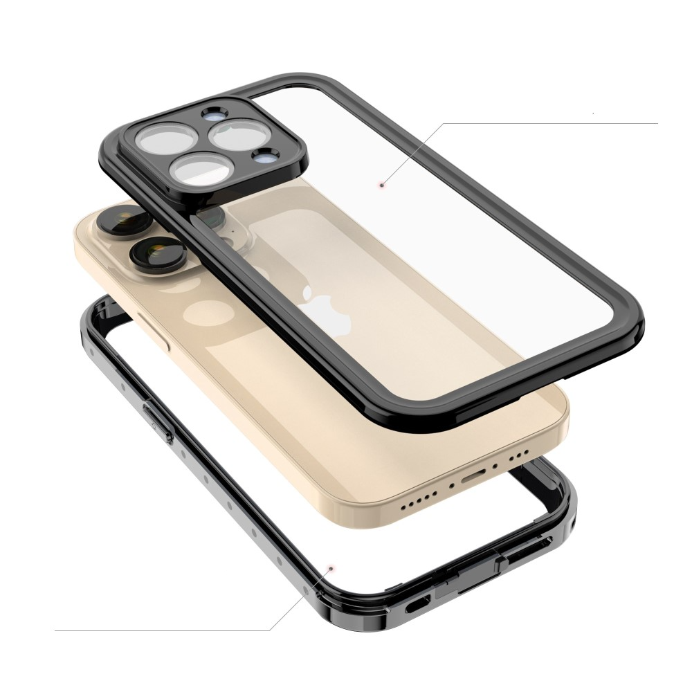 iPhone 14 Pro Max Wasserfeste Outdoor Schutz Hülle (IP68) - Schwarz