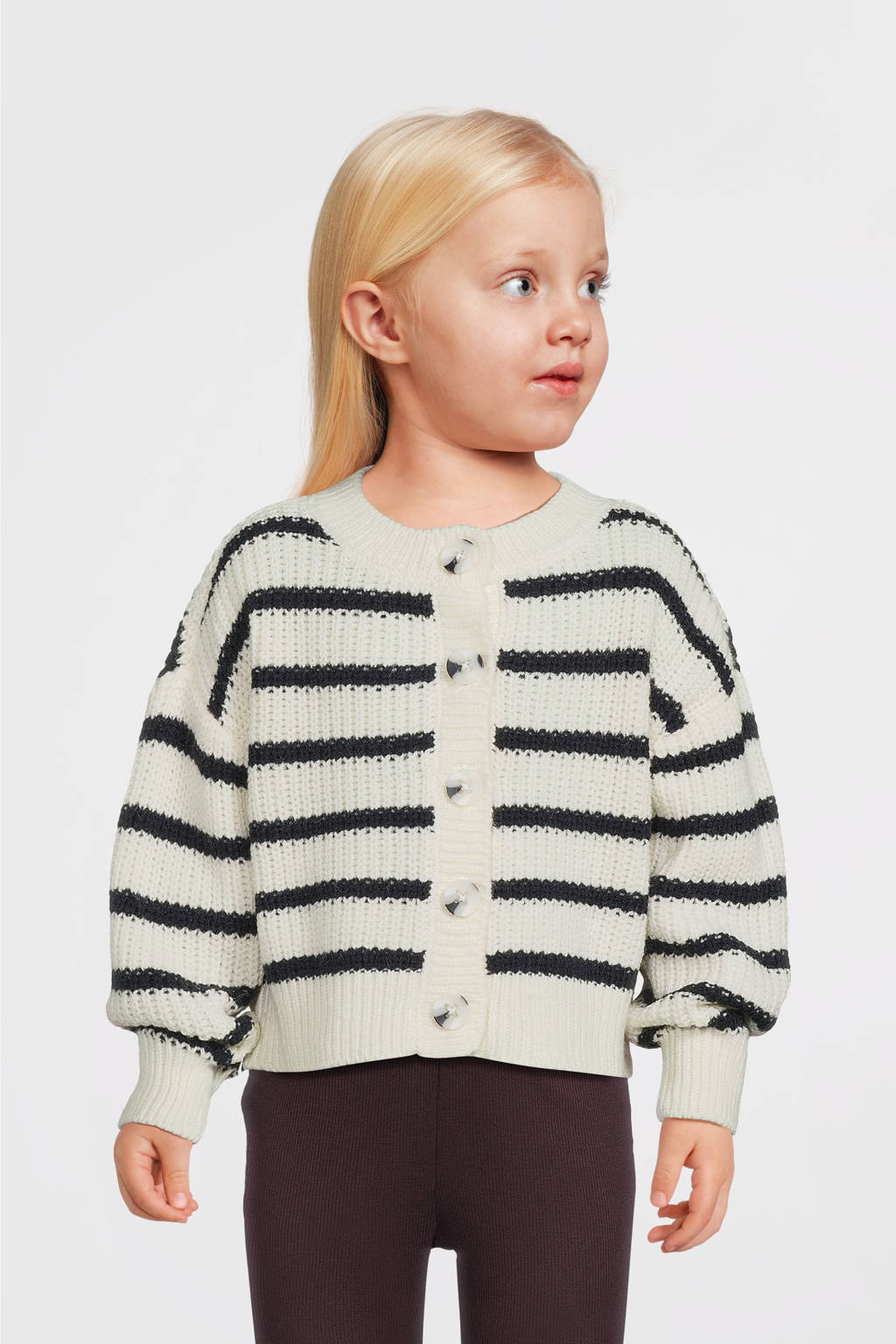 NAME IT gestreept vest NMFVERONJA ecru/donkerblauw