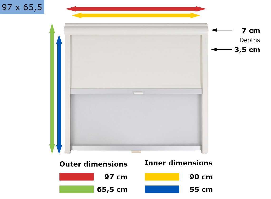 Remis Remiflair I combirollo cream - 97 x 65,5 cm