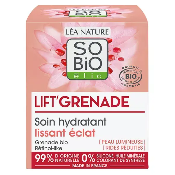 Tratamento Hidratante Suavizante Orgânico So'Bio Étic Lift'Grenade 50ml