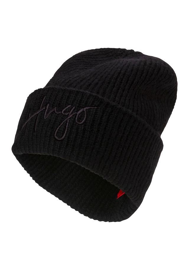 HUGO Beanie »Socialy Hat«, mit Logostickerei