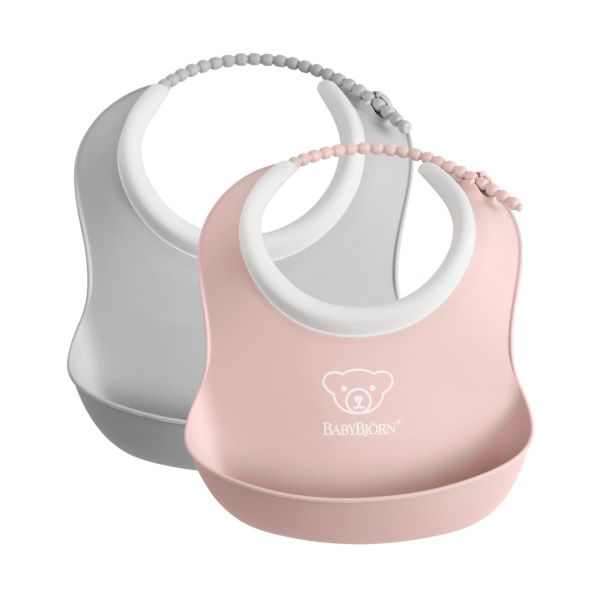 Baby Björn® Slab Baby - Duopack - Grijs/Pastelroze