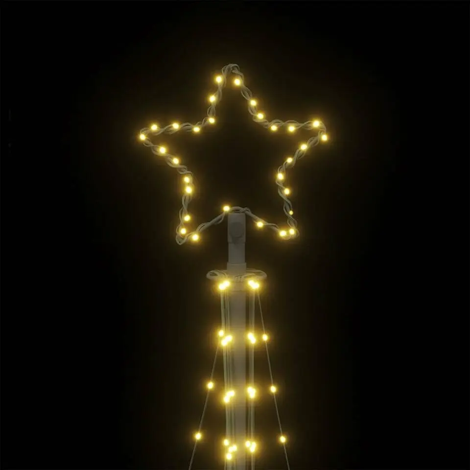 vidaXL - LED-kerstboom met spikes 447 LEDs 106x250 cm - Warmwit - Koper, ijzer