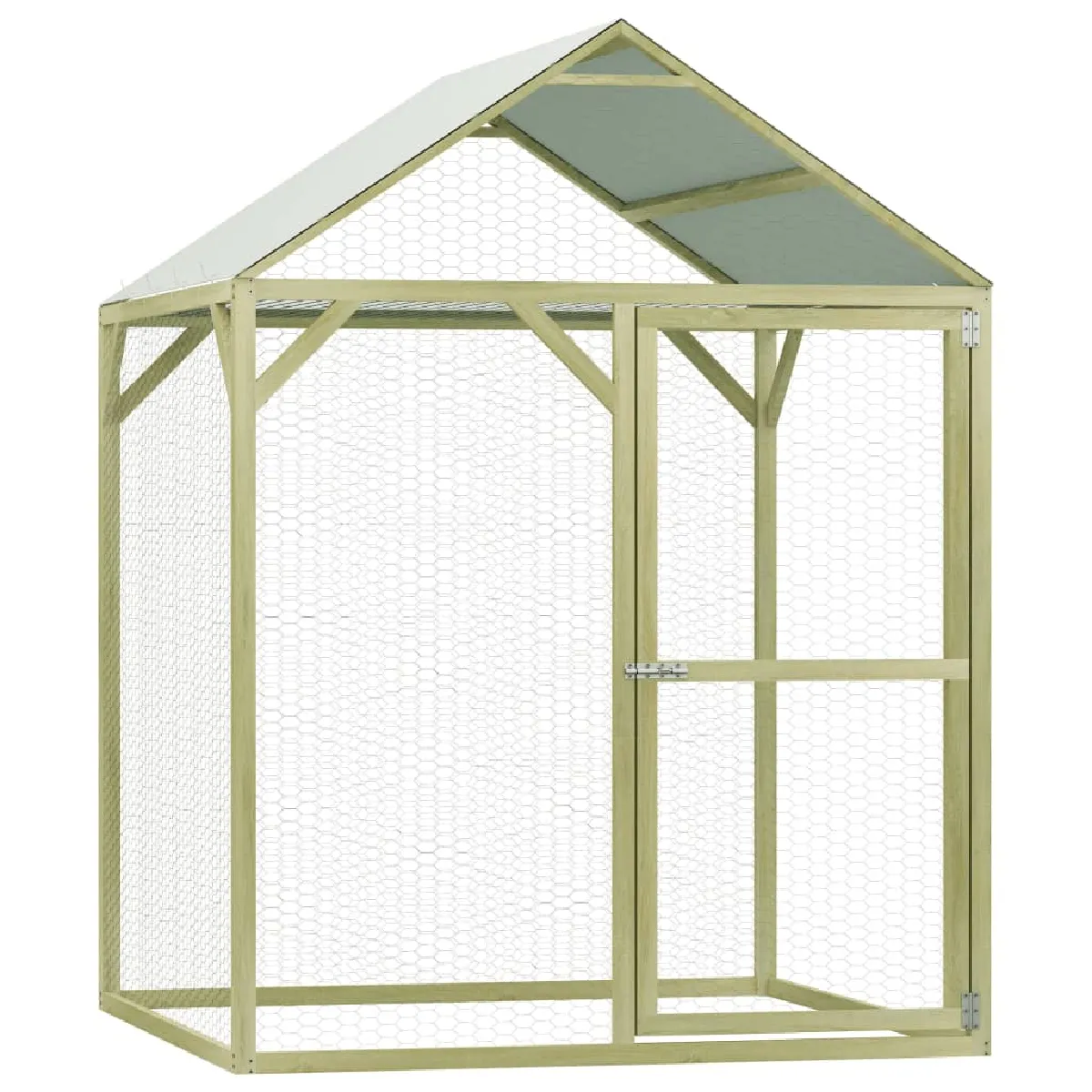vidaXL Poulailler 1,5x1,5x2 m - Pinède imprégnée