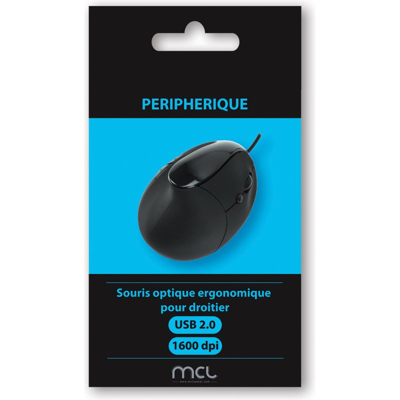 MCL SS-616DU/N souris Bureau Droitier USB Type-A Optique 1600 DPI