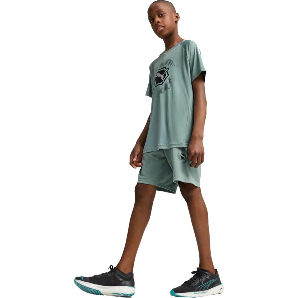 Puma Active Sports Graphic Poly Shorts Kinder green moon