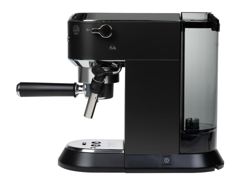 De'Longhi Siebträgermaschine Dedica EC 685.BK Schwarz Kompakte Kaffeemaschine im Metallic-Look mit Siebträger