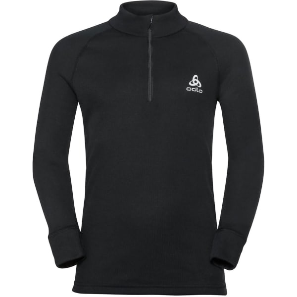 T-shirt thermique ODLO ACTIVE WARM ECO KIDS BL TOP TURTLE NECK L/S HALF ZIP BLACK