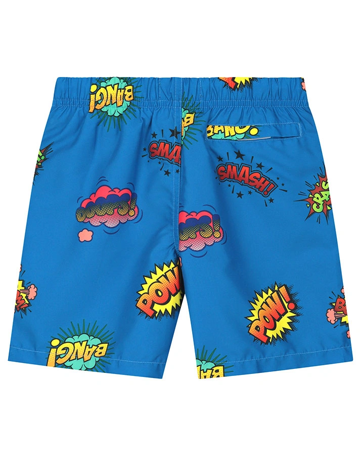 Badeshorts POW WOW in electric blue
