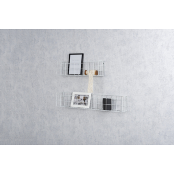 Duraline wandrek wit staal 40x10x12cm