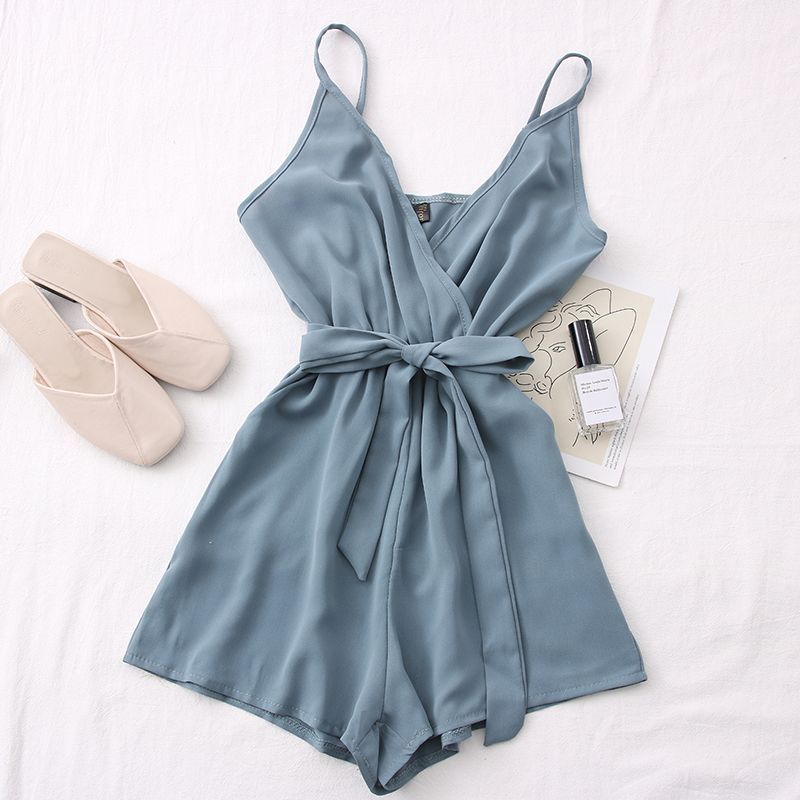 Babique - Mouwloos wijd playsuit met sjerp