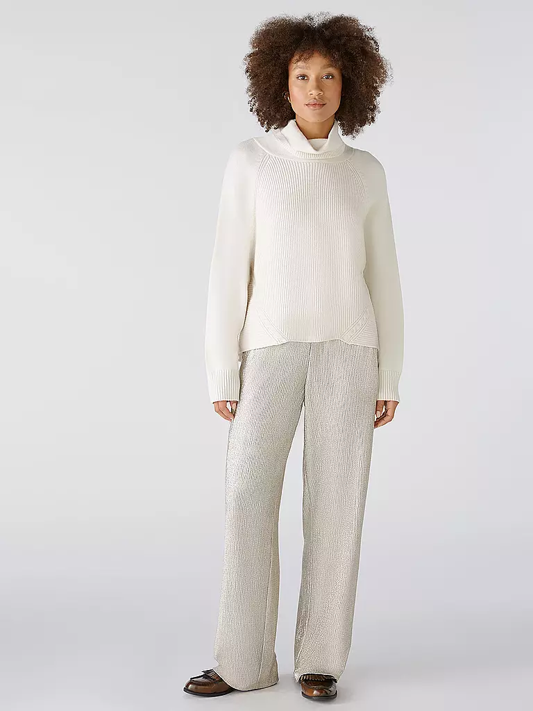 OUÍ Rollkragenpullover creme