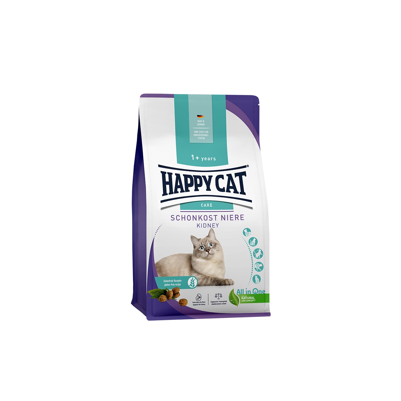 HAPPY CAT Care Trockenfutter Katze Adult, Schonkost Niere 300 g