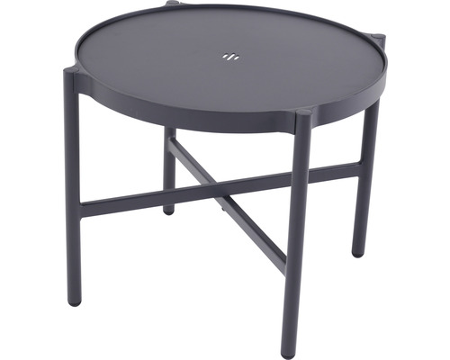 Garden Place 4-zits loungeset bestaande uit: 2 tafels, 2 fauteuils, bank, metaalgrijs
