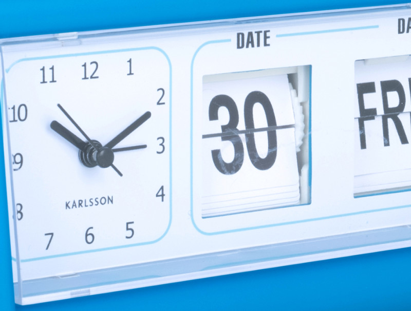 Alarm Clock Data Flip KA5941BB Bright blue