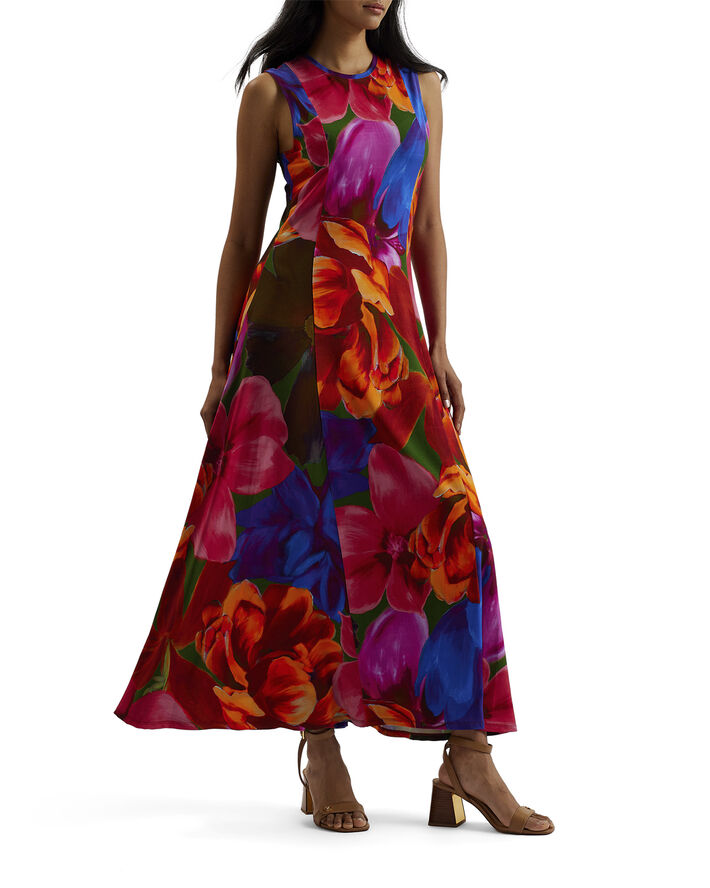 Ted Baker BRYNEYY Slinky Jersey Printed Racer Multicol