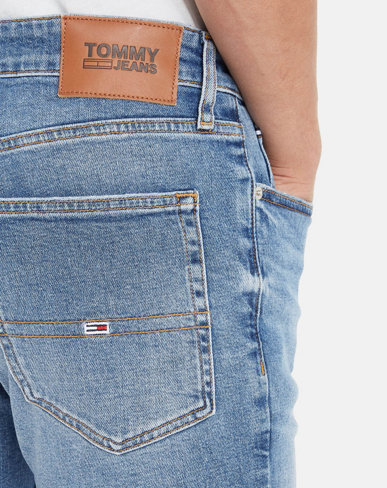 Tommy Jeans Bermuda en jean Scanton bleu