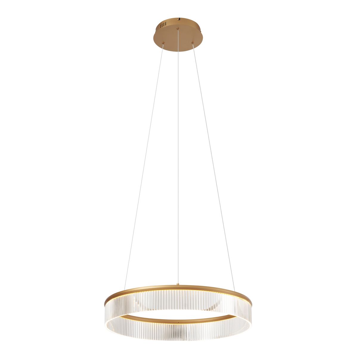 Moderne hanglamp messing 59cm incl. LED 3-staps dimbaar - Anello Chandelier
