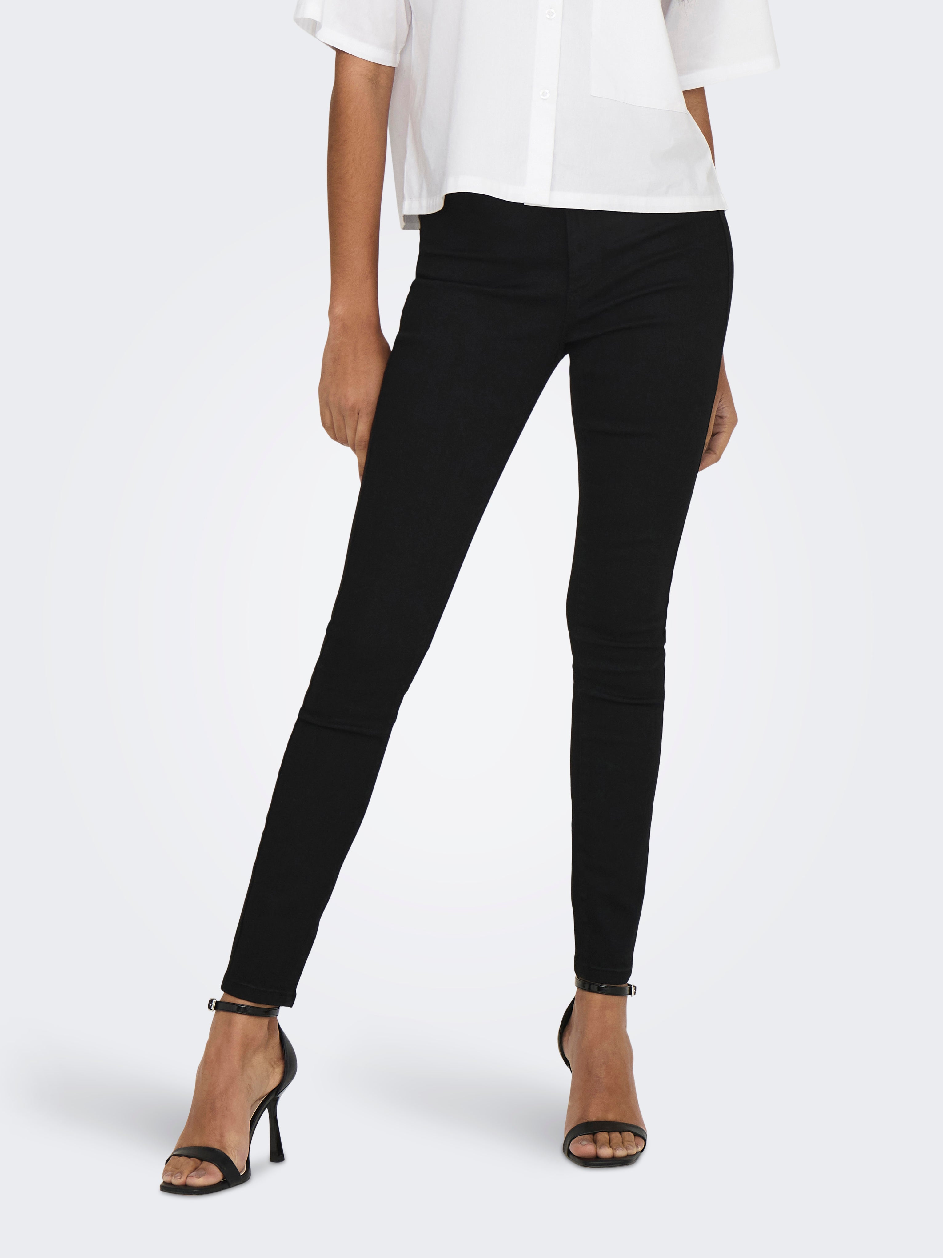 ONLBLUSH Hohe Taille Skinny Fit Jeans Black