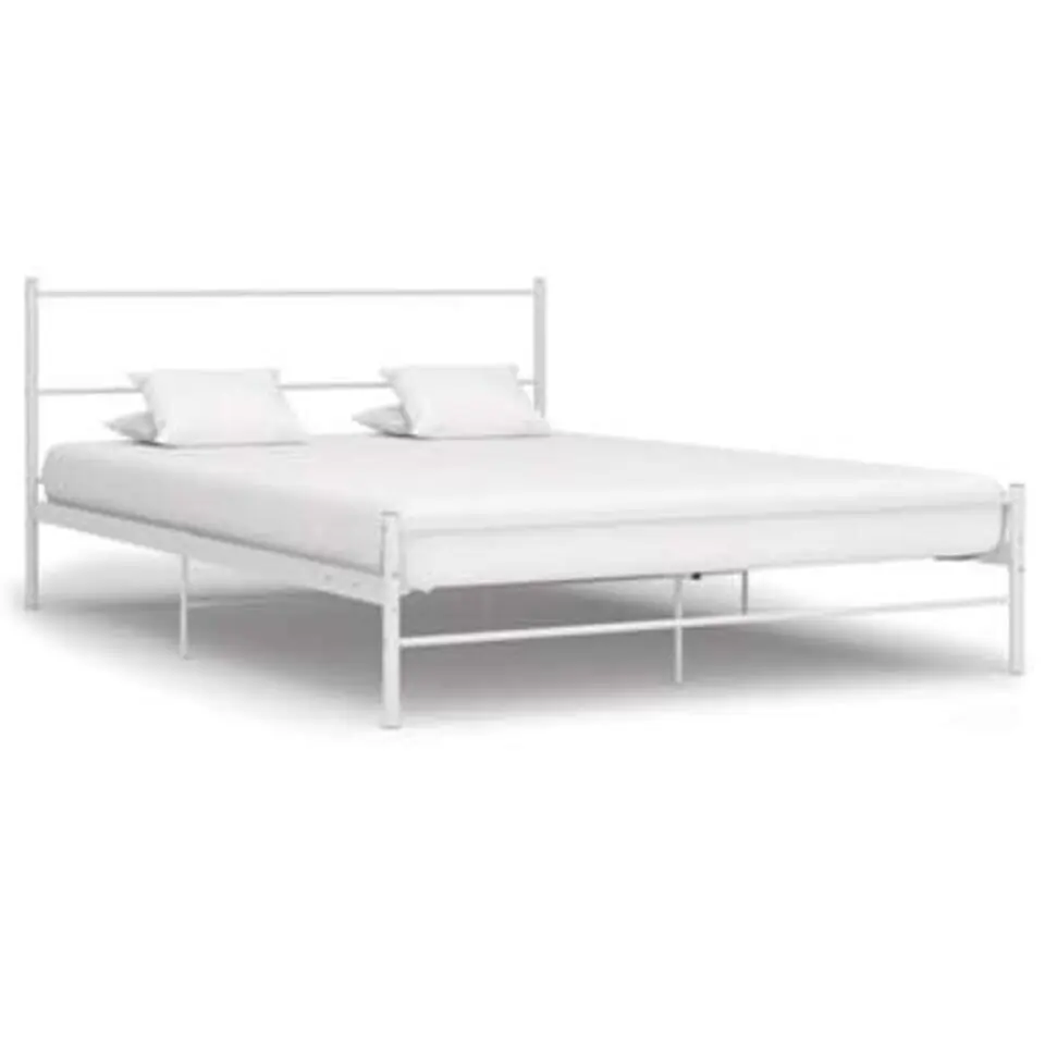 vidaXL - Metalen bed frame - Wit - 120x200 cm