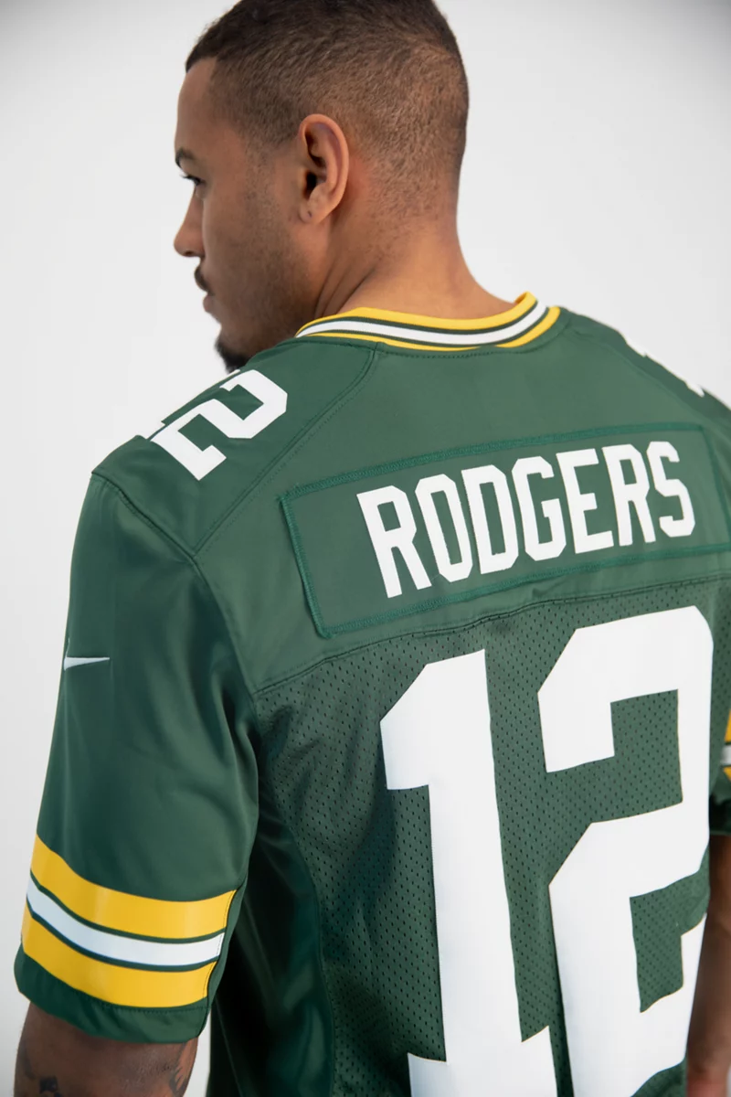 Nike Green Bay Packers Home Aaron Rodgers Herren Trikot