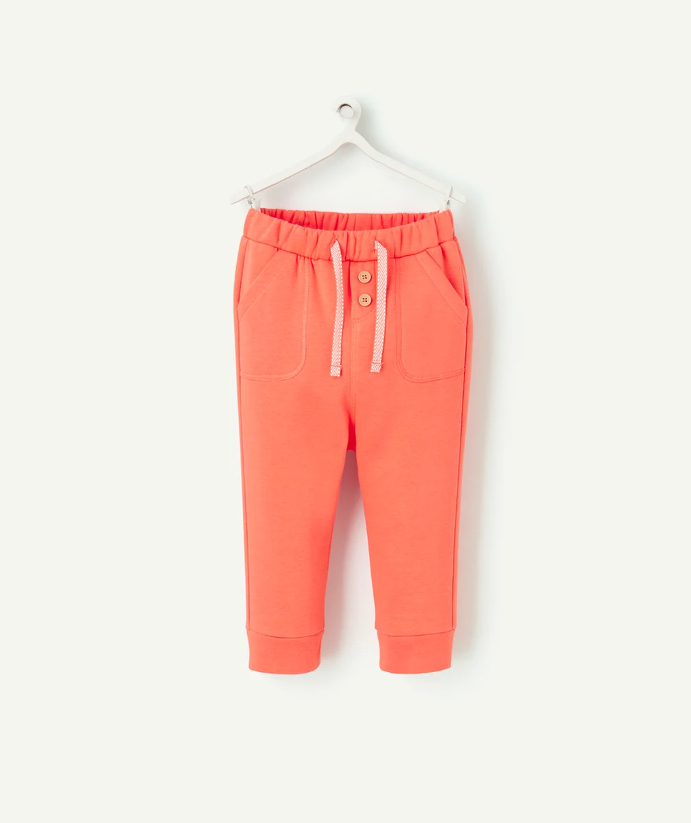 JOGGING BÉBÉ GARÇON EN FIBRES RECYCLÉES ORANGE