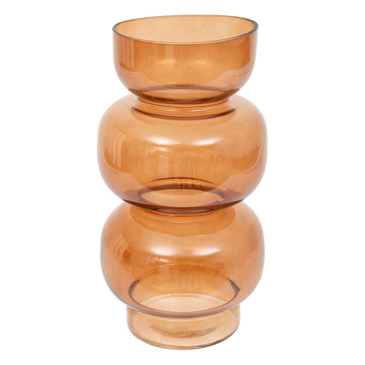 VASE BE VINTAGE VERRE AMBRE H.25CM