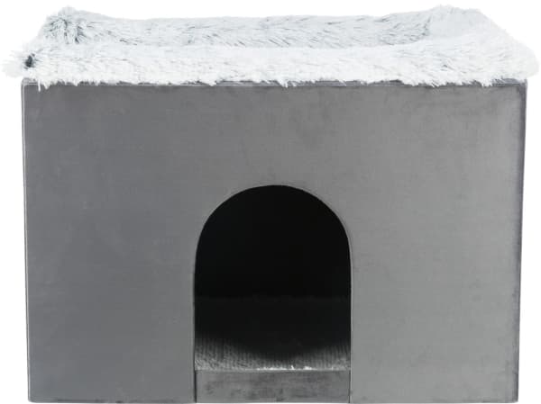 Trixie Harvey cave with steps, 119 × 47 × 50 cm, grey/white-black
