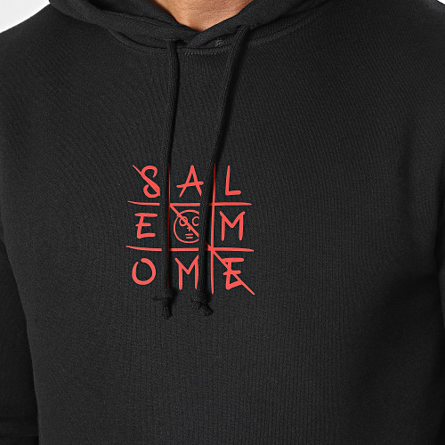 Sweat Capuche Morpion Noir Rouge