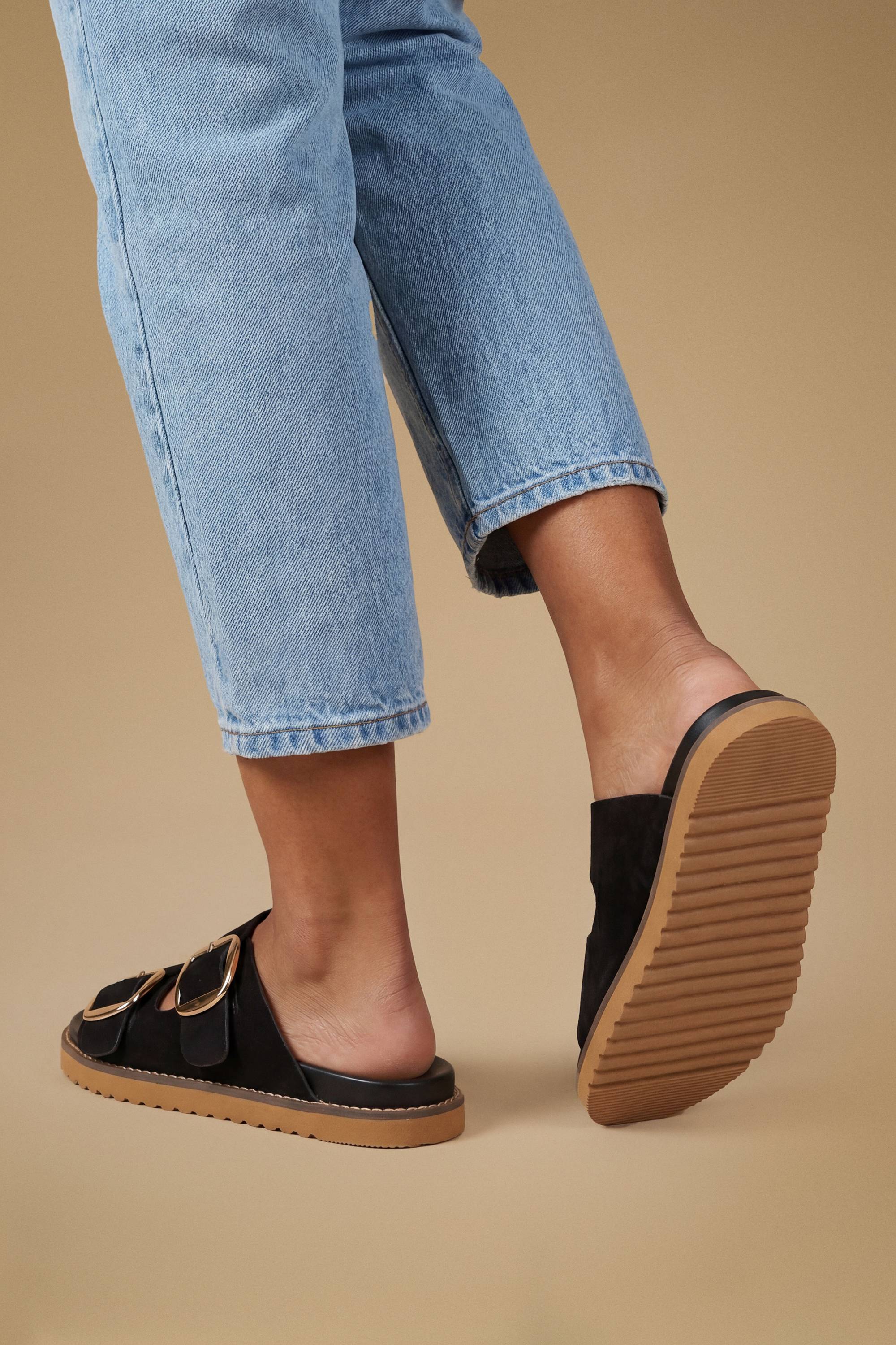 Oasis Sandales Louisa À Semelle Anatomique En Synthétique Avec Double Boucle