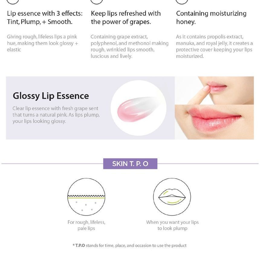 FRUDIA - Grape Honey Chu Lip Essence