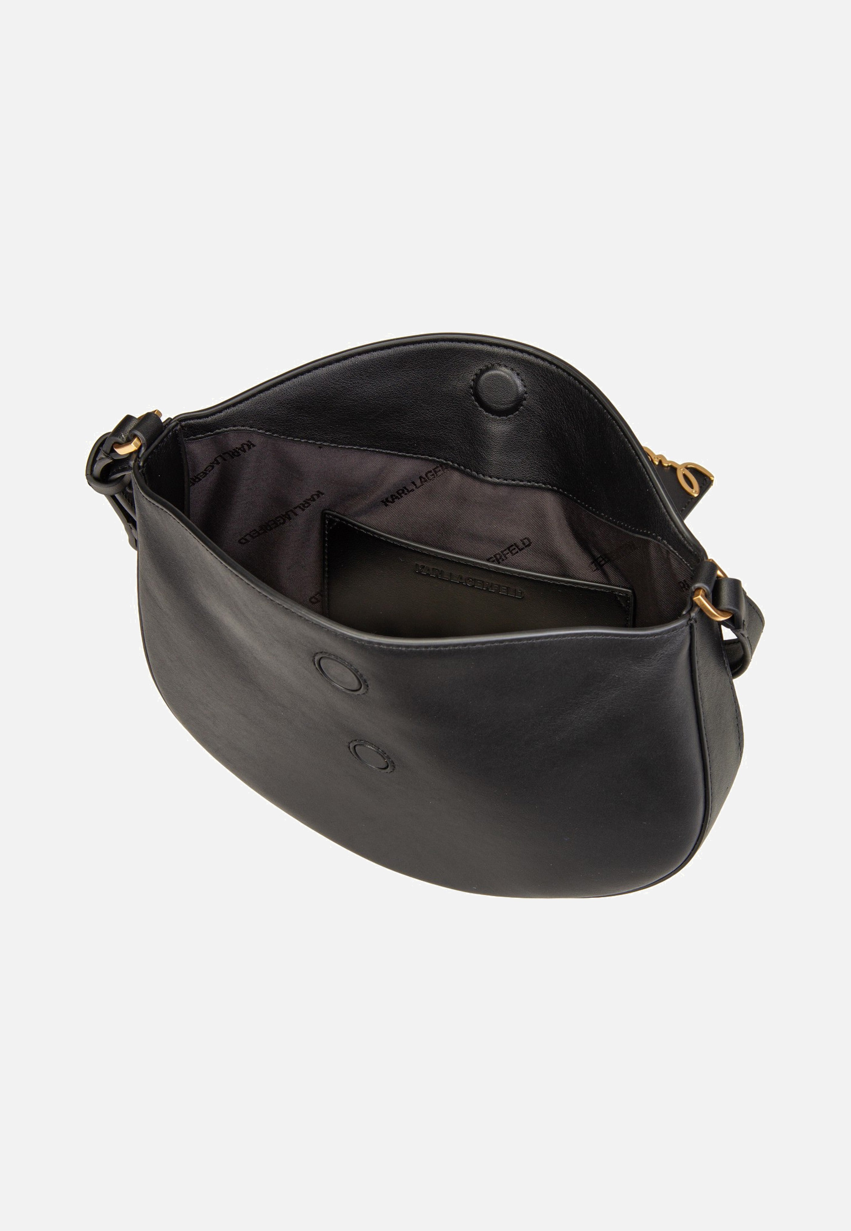 K/Signature FL Halfmoon SHB Black/Gold - Umhängetasche