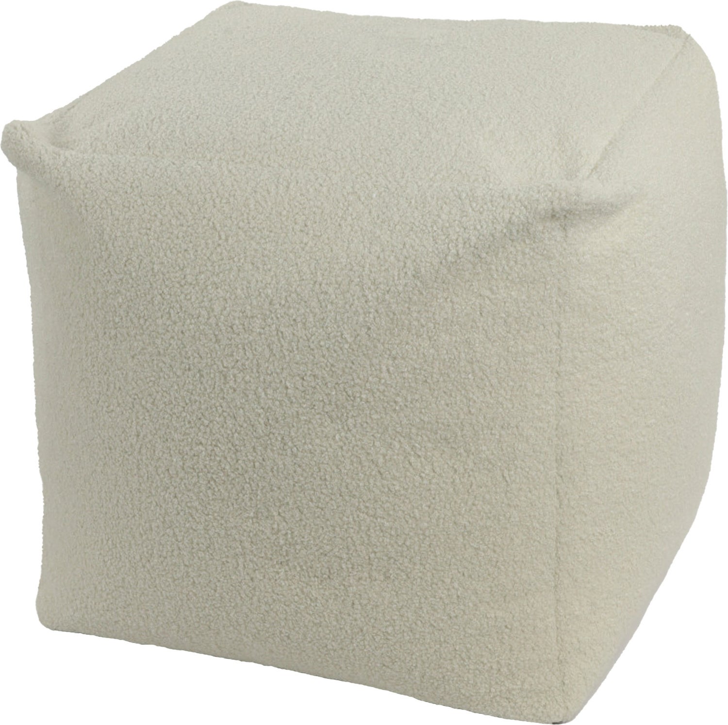 Intratuin poef Teddy wit 45 x 45 x 45 cm