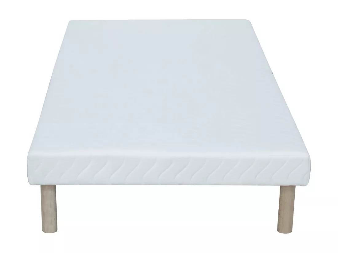 Sommier déco tapissier 90 x 190 cm 9 lattes - Blanc - ASTHENIS II de YSMÉE