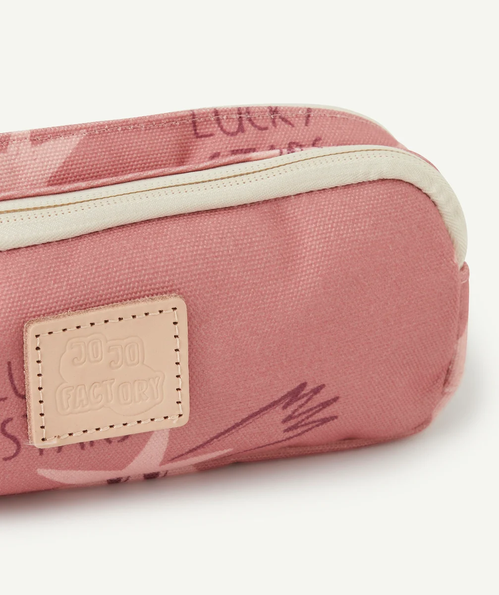 JOJO FACTORYTROUSSE DOUBLE COMPARTIMENT FILLE ROSE IMPRIMÉ ÉTOILÉ