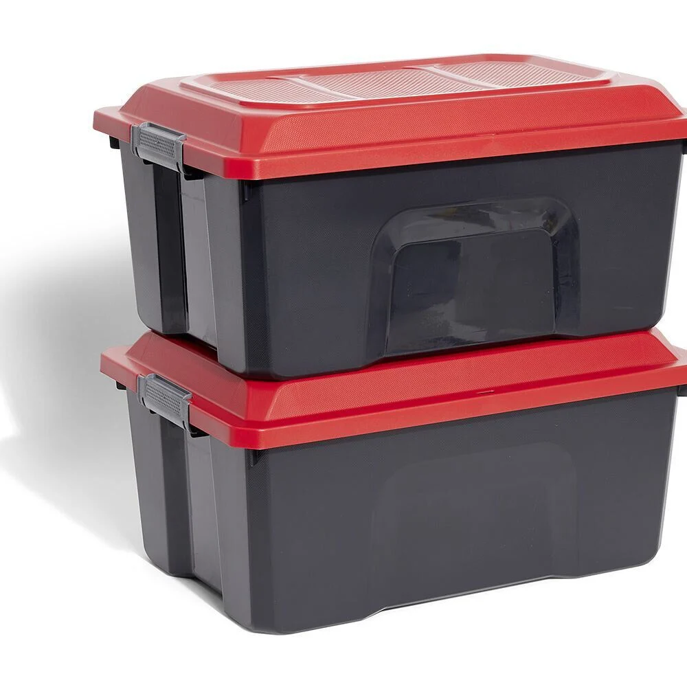 Malle de rangement 38,5x58xH34cm plastique x2