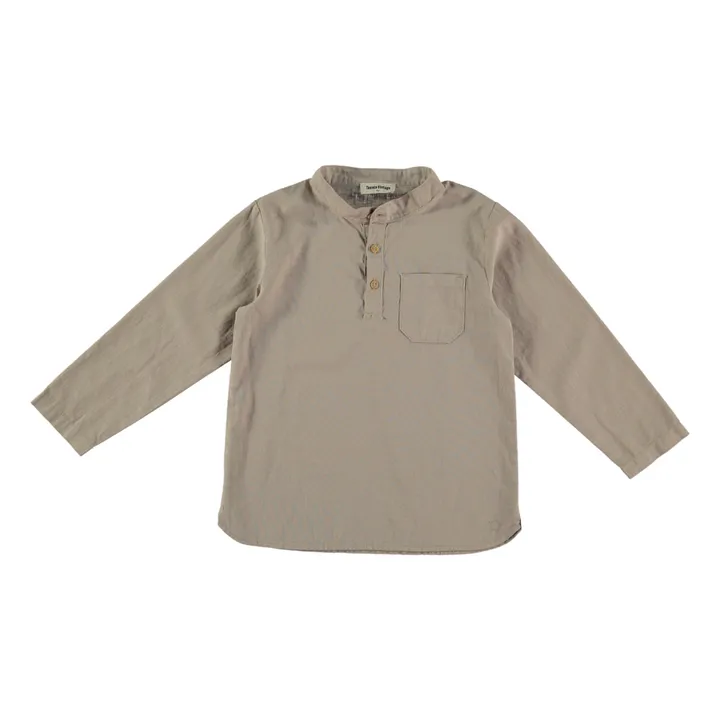 Tocoto Vintage Chemise Col Mao | Marron