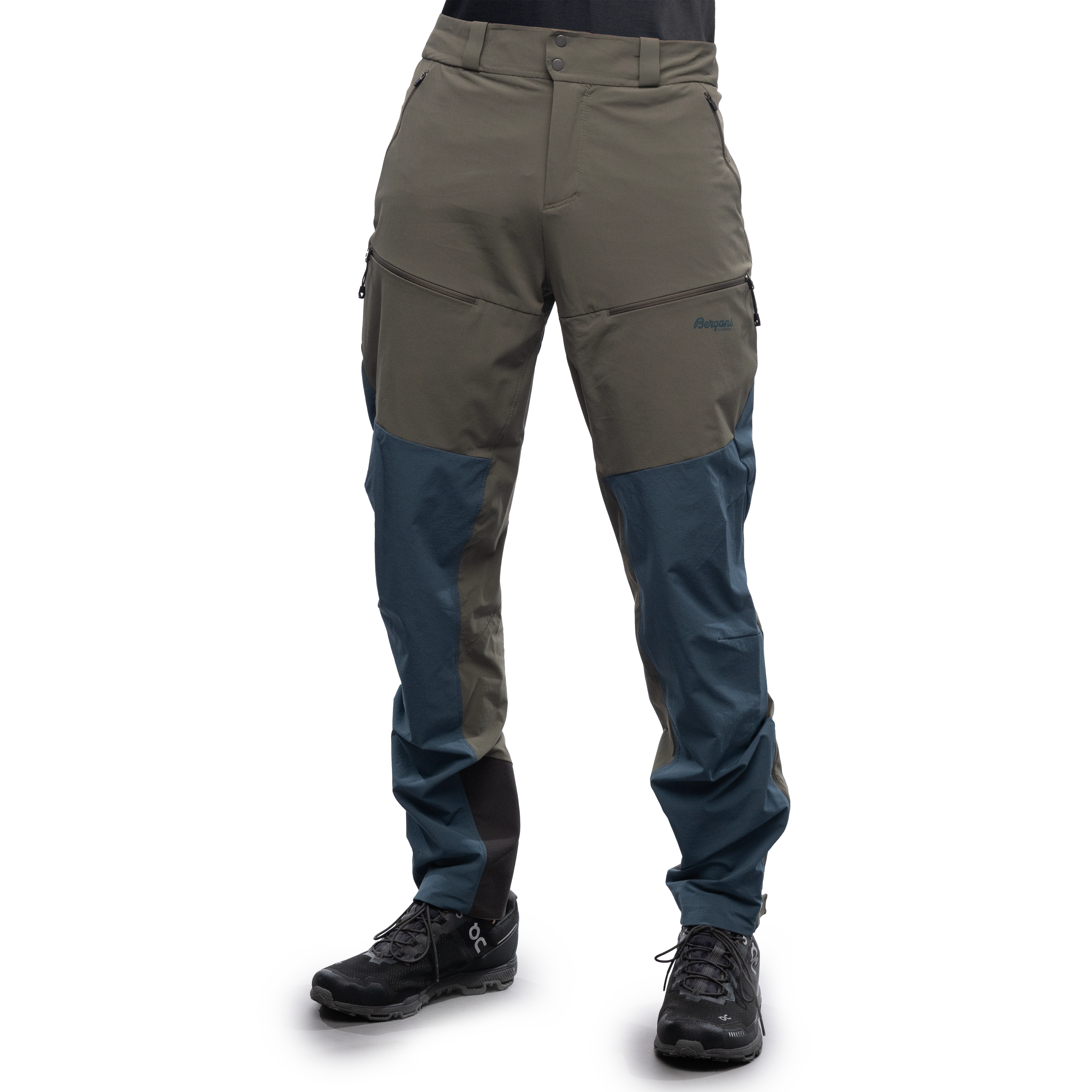 Rabot Softshell Pants Men Green Mud / Orion Blue