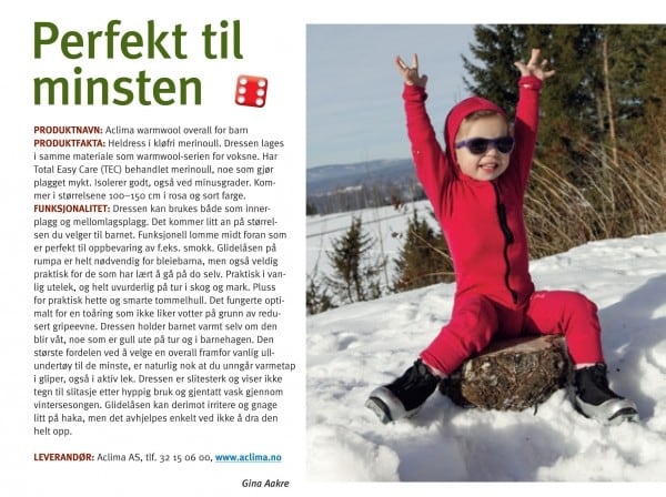 Aclima WarmWool Overall Junior<br>Hel ulldress til junior!