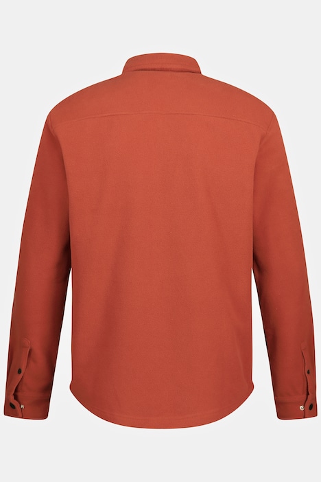 Overshirt, Langarm, Hemd, Kentkragen, Fleece, bis 8 XL