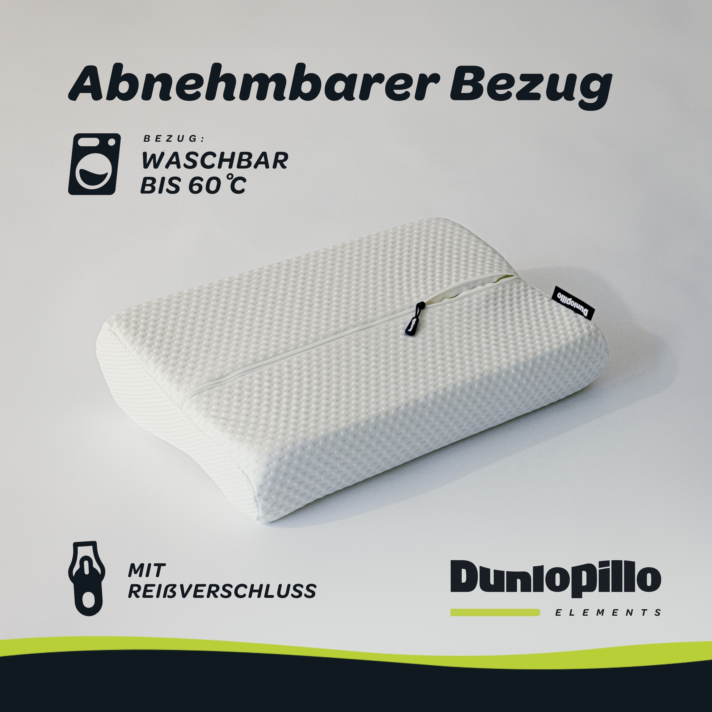 Dunlopillo Nackenstützkissen »Dunlopillo Nackenstützkissen« Füllung: 100% Polyurethan 1 Stk. tlg. entlastet die Wirbelsäule, allergikergeeignet (Hausstauballergiker)