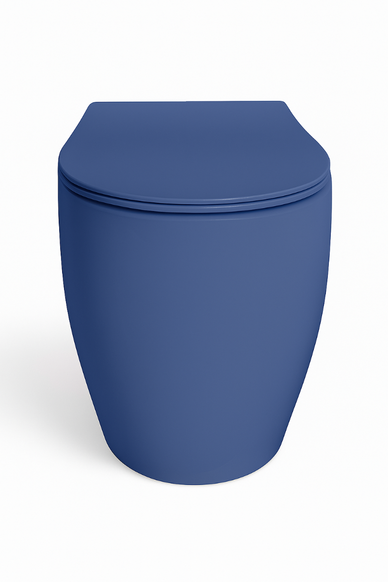 Isvea Sentimenti staande toiletpot randloos 52x36cm blauw