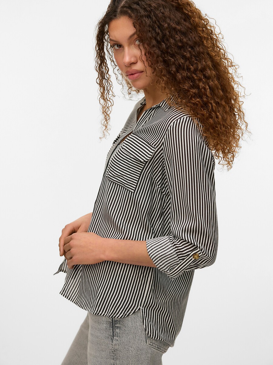 VERO MODA<br>Camisa listrada de manga comprida