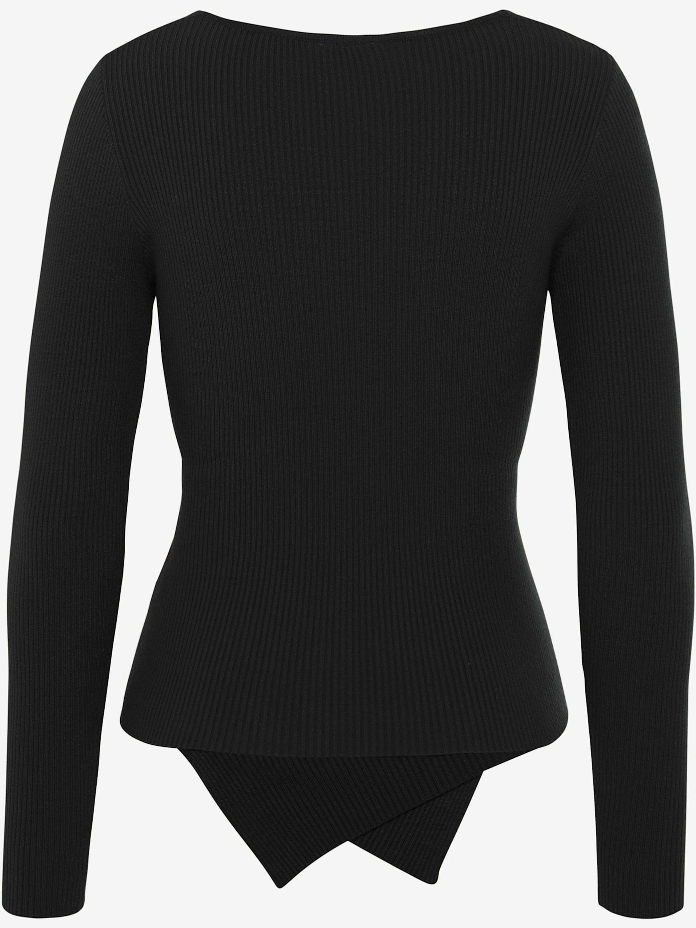 Pull en tricot effet cache-cœur croisé devant