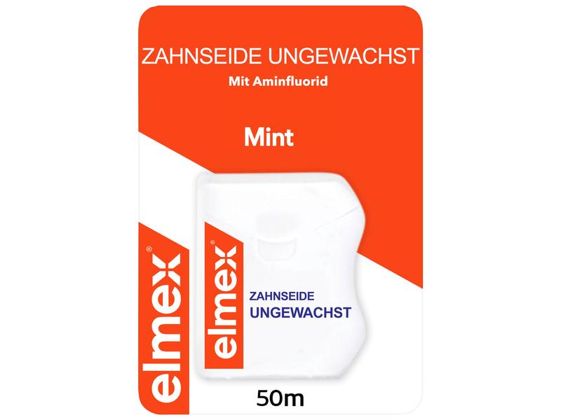elmex Zahnseide ungewachst 50 m Zahnseide für eine gründliche Reinigung der Zahnzwischenräume