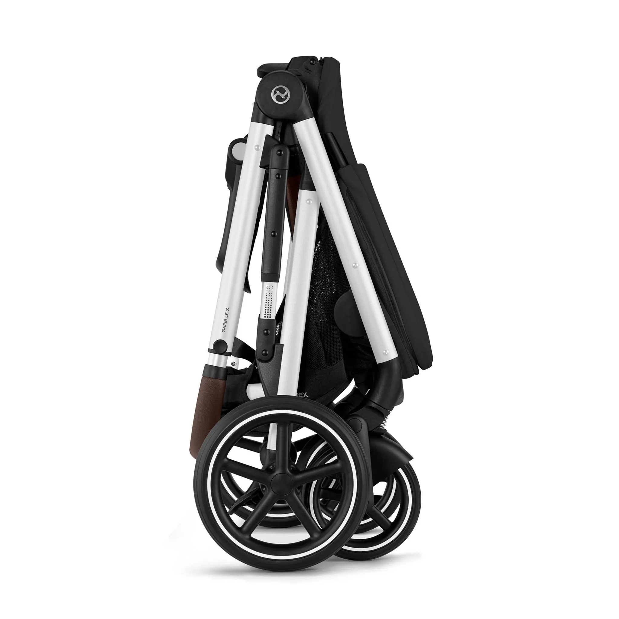 Cybex Poussette Gazelle S 2 – Châssis couleur argent avec siège Noir Moon