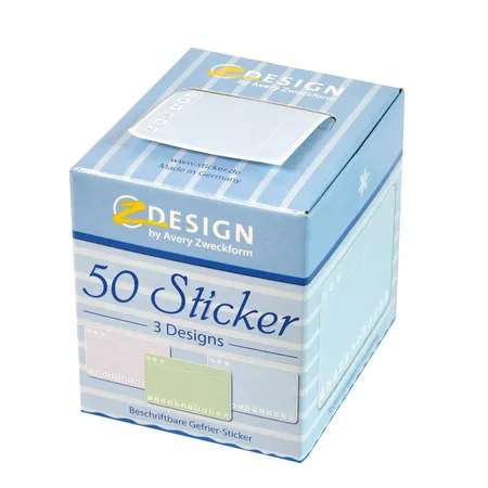 Avery Zweckform Z-Design 56822, Sticker auf Rolle, Eiskristalle, 50 Aufkleber
